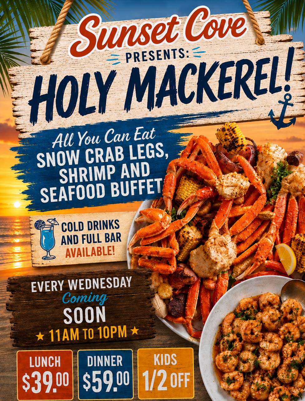 Sunset Cove Holy Mackerel All You Can Eat Buffet
